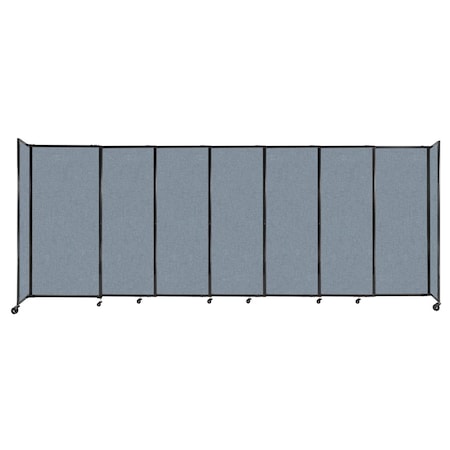 Versare StraightWall Sliding Portable Partition 15'6" x 6' Powder Blue Fabric 1472704